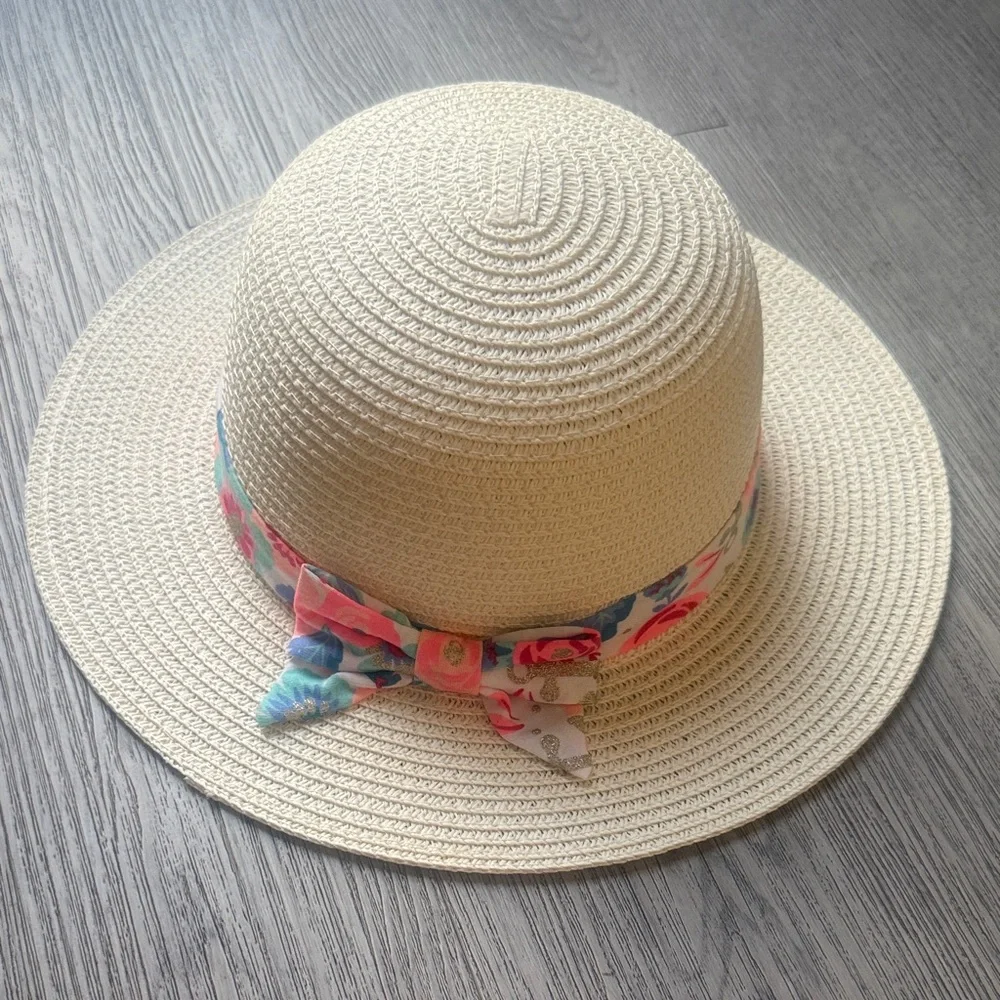 Kids Tommy Bahamas Cream Wide Brim Sun Hat